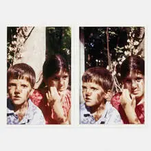 Barbara Probst, Exposure # 23, Munich, Nederlingerstrasse, 09.07.03, 3:03 pm (diptych), 2003, ultrachrome ink on cotton paper