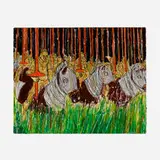 Federico Solmi, Untitled (from The Evil Empire), 2008, mixed media on paper mounted on wood panel