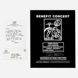 Keith Haring, Letter to James Carroll with Kutztown concert poster, 1990, marker on paper and envelope, lithograph
