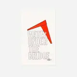 Lawrence Weiner, Water Under the Bridge, c. 1986, gouache, ink and stamp on paper