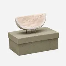 Ralph Lemon, Watermelon, epoxy clay, lignin-free box construction, wax and VHS construction
