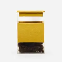 Ralph Lemon, Afro-Textured Hair Sculpture, Afro-textured hair, lignin free box construction, epoxy clay, acrylic display