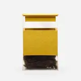 Ralph Lemon, Afro-Textured Hair Sculpture, Afro-textured hair, lignin free box construction, epoxy clay, acrylic display