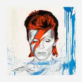 Thierry Guetta, Life is Beautiful (David Bowie), 2017, mixed media on paper
