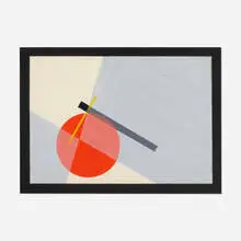 Erich Comeriner, Abstract Composition XII, 1928, gouache on paper mounted to black paper