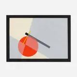 Erich Comeriner, Abstract Composition XII, 1928, gouache on paper mounted to black paper