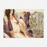 Philip Pearlstein, Model in Plum-Colored Kimono Seated on an Iron Bench, 1978, 1978, watercolor on paper