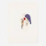 Ralph Lemon, Untitled, 1995, lithograph, paper, gouache and mixed media collage on paper
