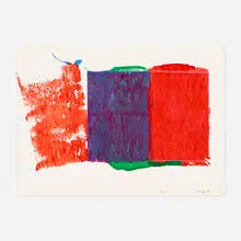 Clean by Max Gimblett, 1973, acrylic on paper, sold Jun 2021
