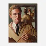 Self Portrait by William Francis Vandeveer Kughler, c. 1935, oil on canvas, sold Jun 2021