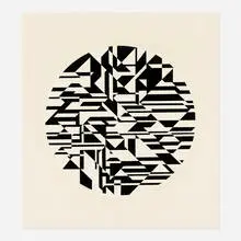 Ernst Benkert, Reverse Black, 1964, oil on Masonite
