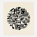 Ernst Benkert, Reverse Black, 1964, oil on Masonite