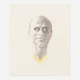 Marc Séguin, My Country, George the Homeless, 2012, oil, charcoal and quarters on canvas
