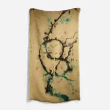 Untitled (Gardening Hose 20) by Sam Falls, 2012, color dye and jute, sold Jun 2021