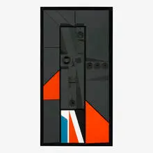 Abe Ajay, Relief Painting #25/70, 1970, acrylic on canvas, polyester resin, wood