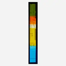 Abe Ajay, Wall Sculpture #568, 1968, polyester, resin, Plexiglas and wood