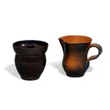 Edwin and Mary Scheier, creamer and lidded sugar bowl set