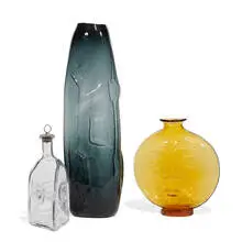 Wayne Husted and Don Shepherd, large vase and Sun Face vase