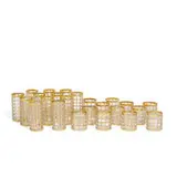Imperial Glass Co., Shoji Hollywood Regency barware, set of 24 glasses