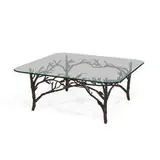 Maker Unknown, coffee table with sculpted branches and leaves