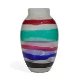 Cenedese, large Fasce Pulegoso vase, Italy