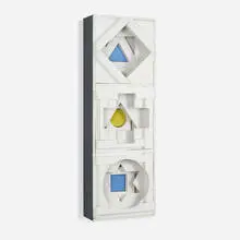 George Earl Ortman, White Totem, 1964, lacquered wood, acrylic on canvas