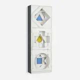 George Earl Ortman, White Totem, 1964, lacquered wood, acrylic on canvas