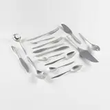 Gio Ponti, Diamond silverware, 1958, sterling silver, stainless steel