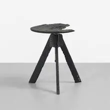 Maarten Baas, Giotto Stool, 2005, burned and lacquered plywood, steel