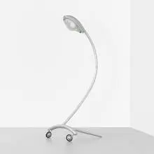 Super Guppy floor lamp by Marc Newson, 1987, aluminum, plastic, enameled steel, glass, sold Sep 2012
