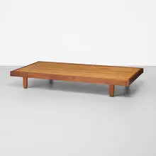 George Nakashima, daybed, 1958, cherry, fir plywood