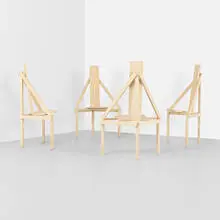 Steven Holl, A-Chairs, set of four, 1980 / 2008, maple