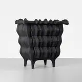 Mitik cabinet by Christian Astuguevieille, 1999, wrapped and painted rope over wood, enameled brass, sold Sep 2012