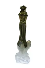 Julien Caussé, Julien Causse (1869-1909), standing on an opalescent glass plate by Luville