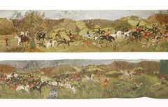Fisher Prout, Untitled, gouache on roll of paper with linen backing