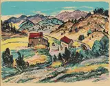 Marion Huse, In New Mexico, screenprint on paper