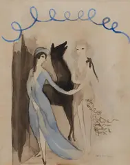 Program or Book Cover for Ballets Russes production 'Les Biches' by Marie Laurencin, collotype on paper, sold May 2023