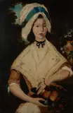 European School, Portrait of a Young Woman Holding Fruit