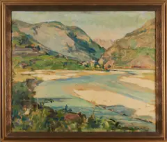 Theodoro De Bona, Il Piave, oil on canvas