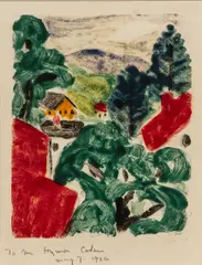 Ben Benn, signed 'Benn-19' (lower right), dedicated in the artist hand 'to Mr. Hyman Cohen, May 7, 1926' (lower center), monotype on paper