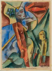 Aloys Wach, Madchen mit 21 Jahren, watercolor on paper
