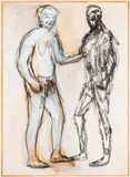 Nino Longobardi, Untitled, mixed media on Planum dry-stamped paper mounted to canvas
