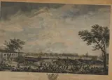Charles-Nicolas Cochin, Le Pont Neuf ou l'Arsenal de Toulon, Engraved by Jacques Philippe Le Bas after a painting by Joseph Vernet. Etching with engravings on paper, sight size 21 x 29 1/2 in. (53.4 x 75.0 cm)