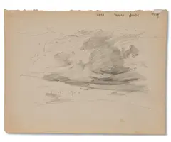 William Jurian Kaula, Eight Prepatory Sketches of Landscapes Unsigned. Pencil on paper, each 8 x 10 1/8 in (20.3 x 25.7 cm), unframed.