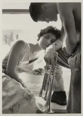 William Claxton, Halima and Chet Baker, Redondo Beach, 1955, Offset lithograph