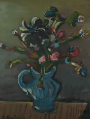 Jacob Bornfriend, Still Life with Flowers in Pitcher