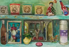 Elena Climent, Shelf with Three Candles