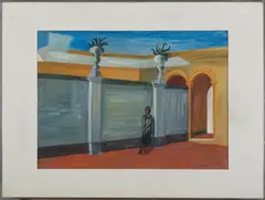 Ignacio Aguirre, Woman in Courtyard