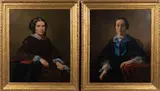 Jacob Spoel, Portraits of the Sisters Zuurmond, both oil on canvas