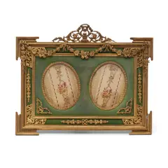 Gilt Bronze Double Frame, c. 1900,